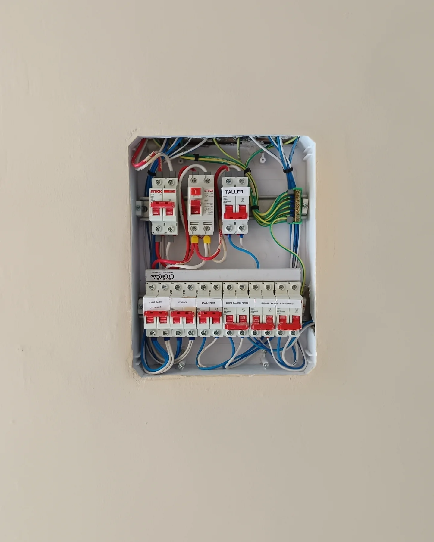 Cableado interior de tablero